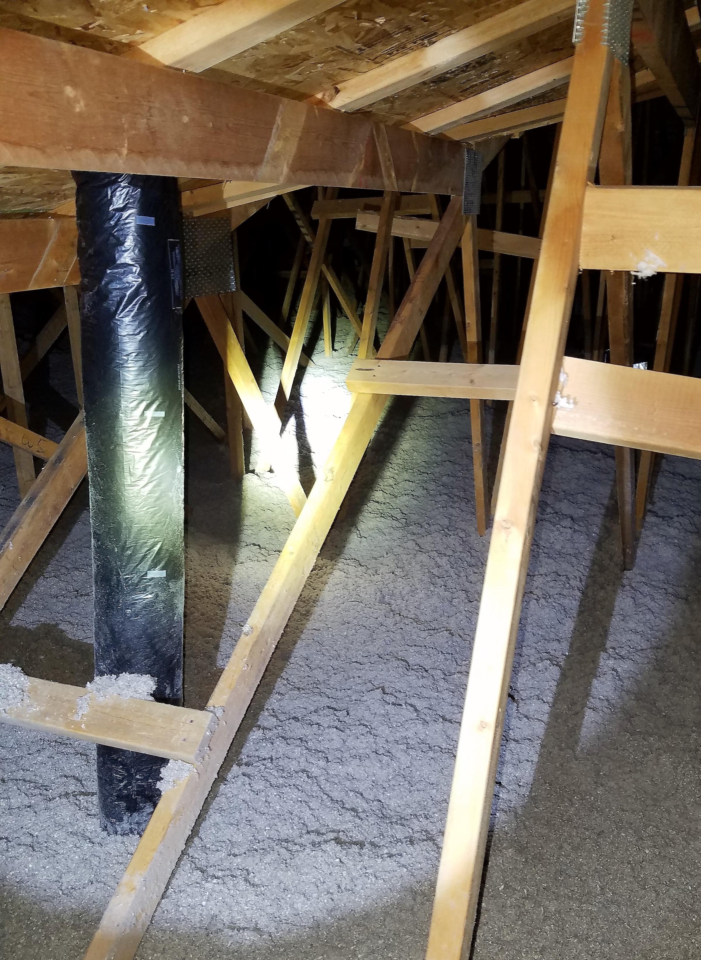 Ventilation in attic from Bathroom Vent Ventilation in attic from Bathroom Vent