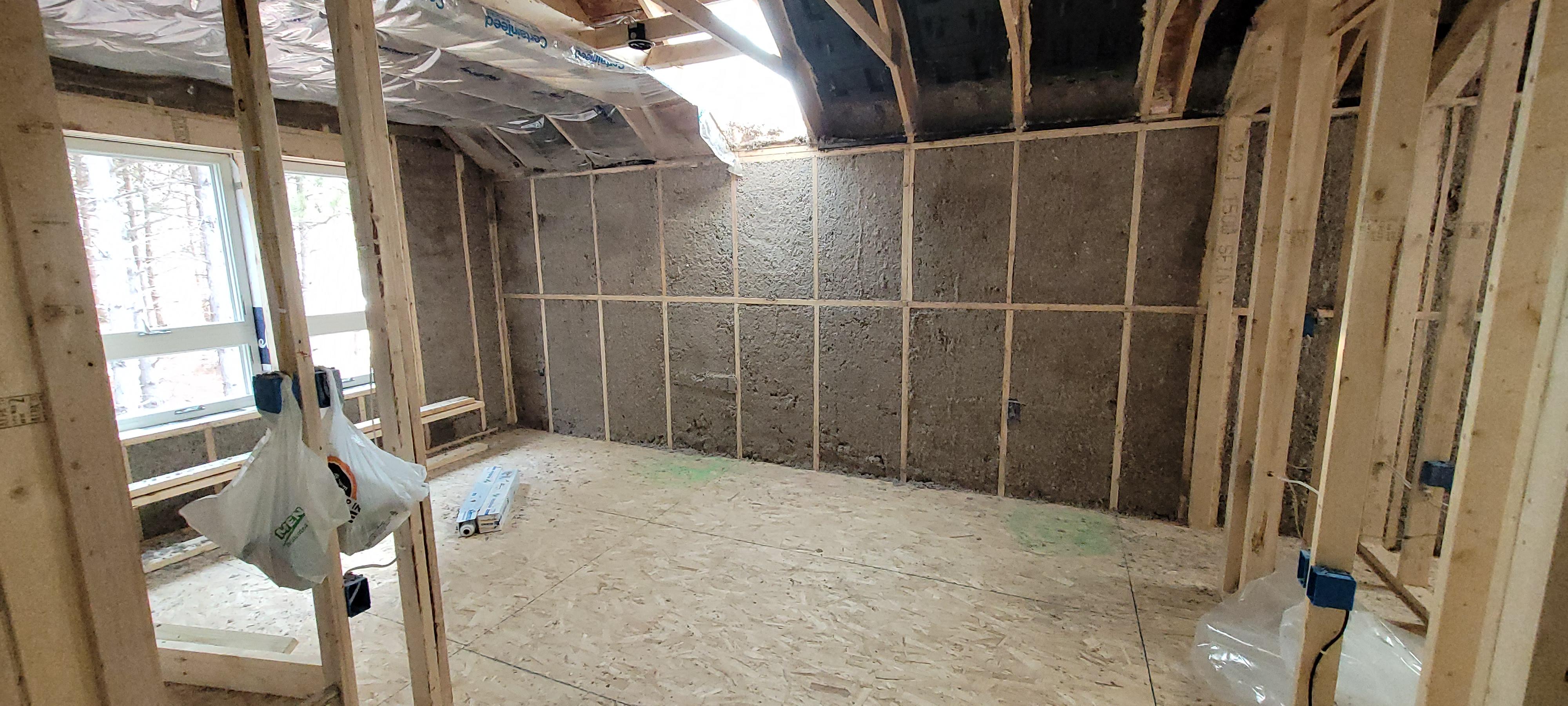 Cellulose Wall Spray Insulation Completed Job