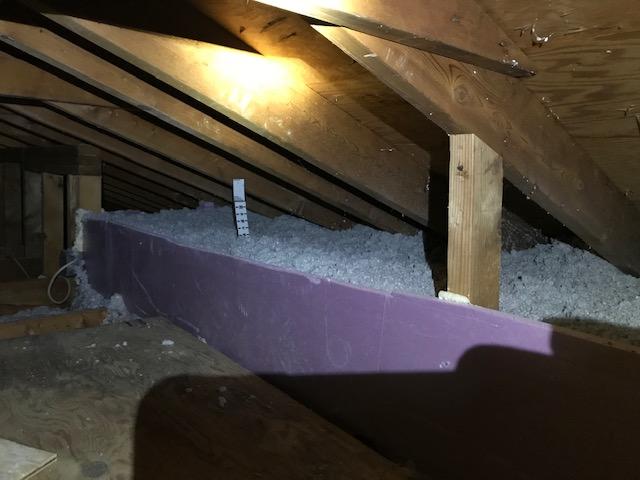 Blown Cellulose Insulation In Attic