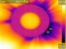 Infrared image of heat escaping