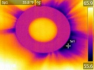 Infrared image of heat escaping Infrared image of heat escaping