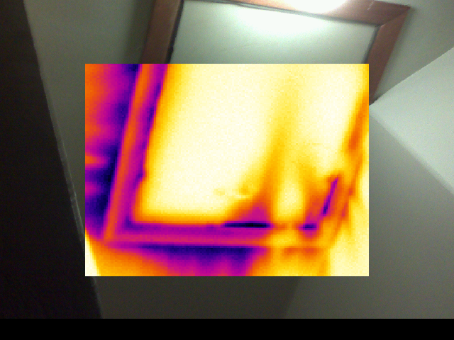 Infrared image of attic hatch