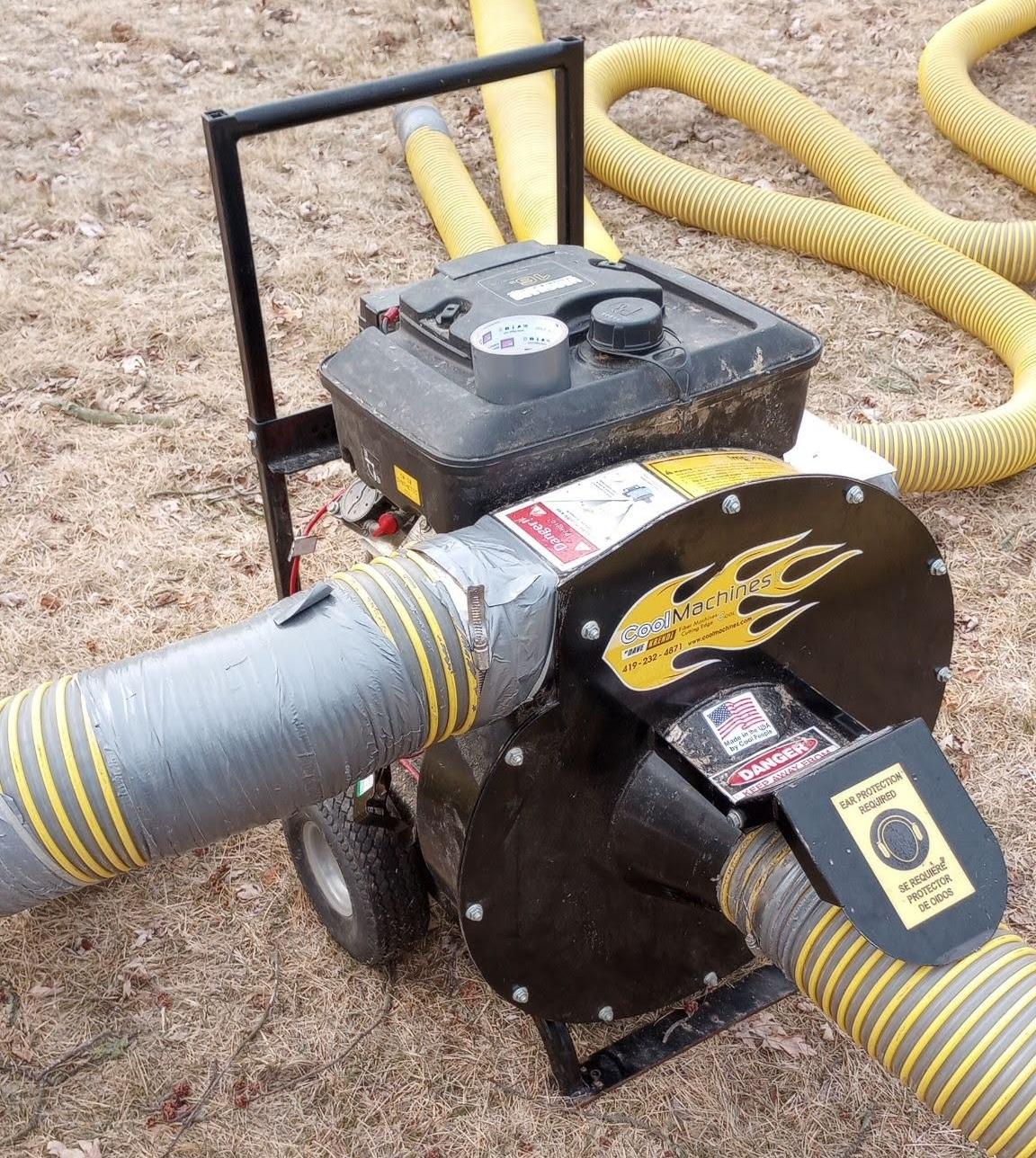 High powered insulation vacuum 