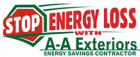 Stop Energy Loss with AA Exteriors Energy Savings Contractor Badge