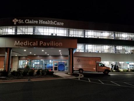 Exterior View Of Hospital At Night