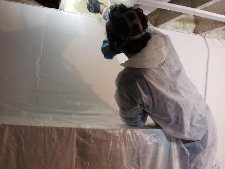 Spray Foam Insulation Being Applied 