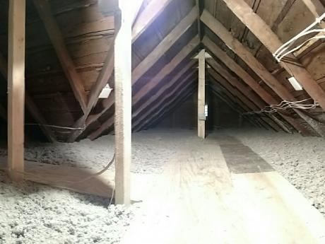 Finished Cellulose Insulation Attic Project 