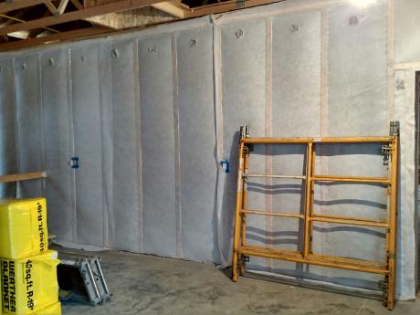 Finished Wall Insulation Project For New Construction House
