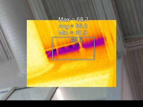 Infrared Image Of Commercial Ceiling