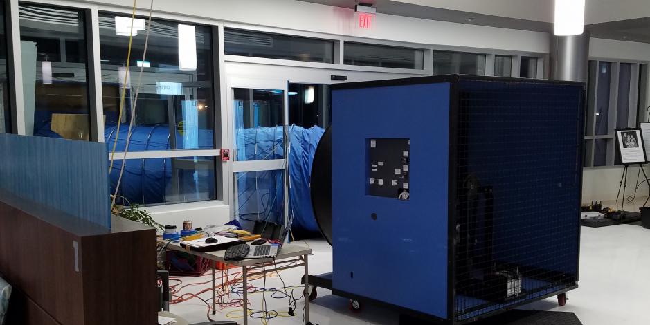 Inside view of commercial blower door equipment Commercial Blower Door Testing Rental