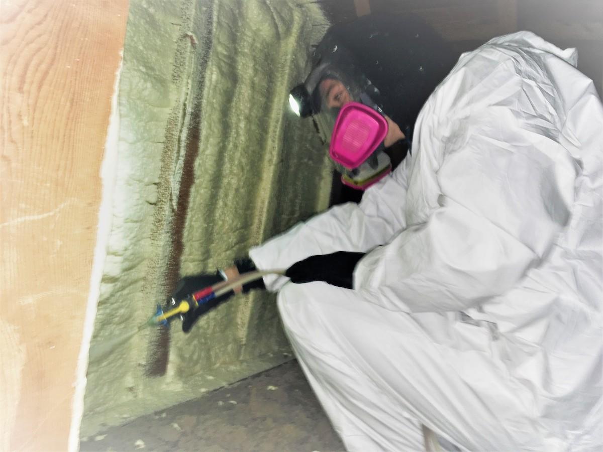 Accurate-Airtight Exteriors Expert Applying Spray Foam