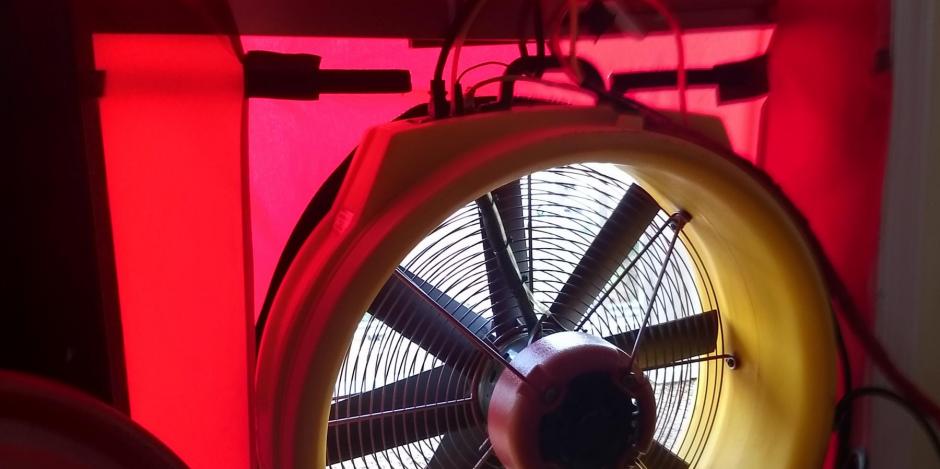 Close up of a Blower Door Fan