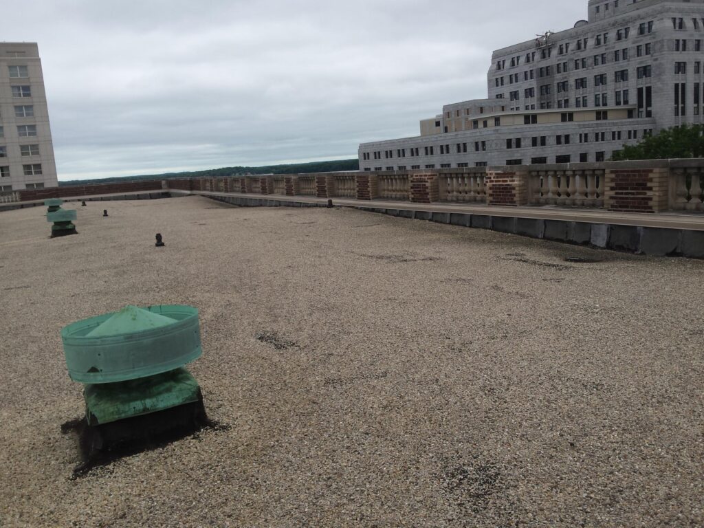 Rooftop of a municipal building test site in Madison, WI.