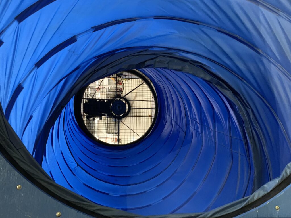 Interior view of a G54 blower door snorkel.
