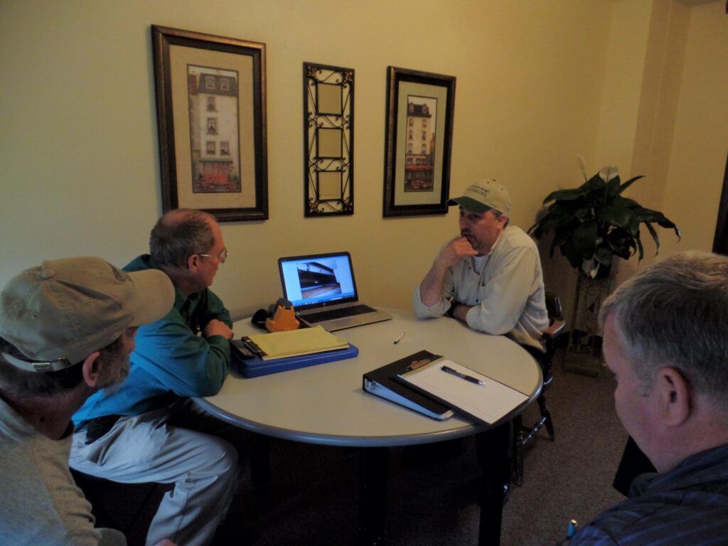 Torrance Kramer of Accurate-Airtight Enclosures at a pre-test meeting.