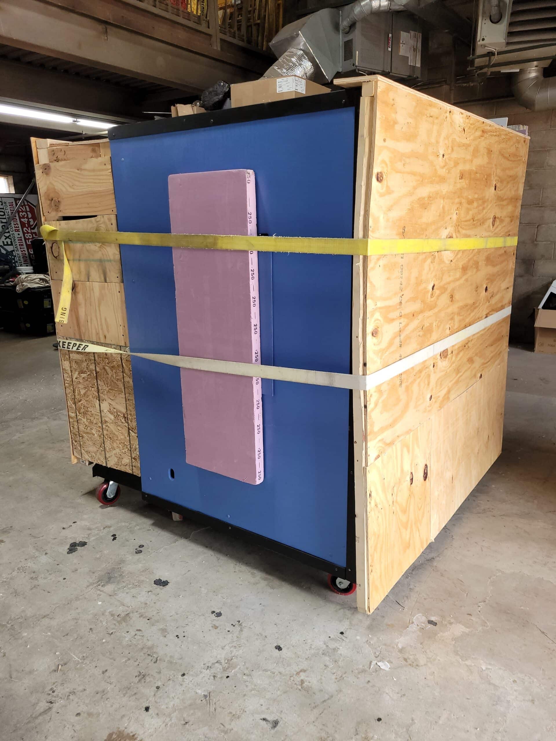 Blower Door Rental Packaged Up For Shipping
