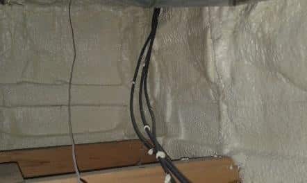 Spray foam insulation