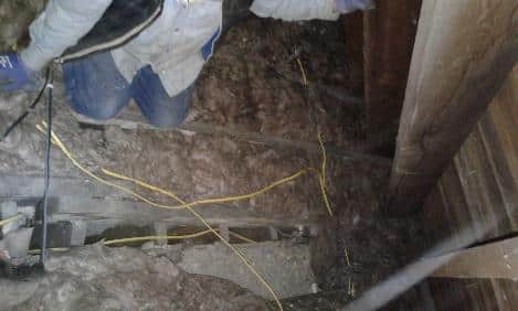 Waupaca Railroad Depot Insulation Work