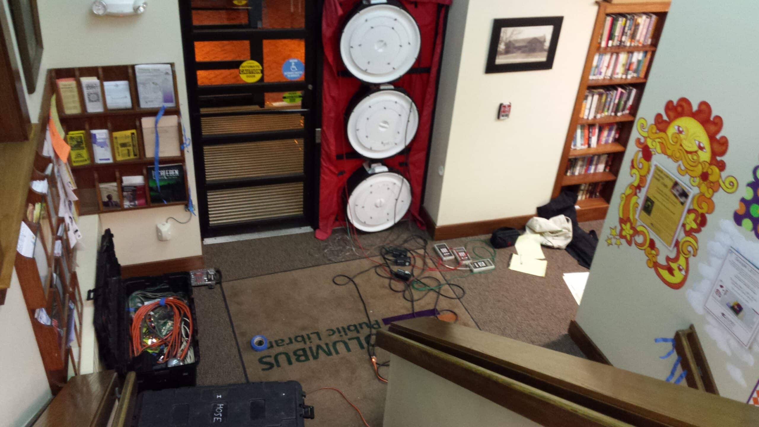 Blower Door Tests Conducted In Public Library