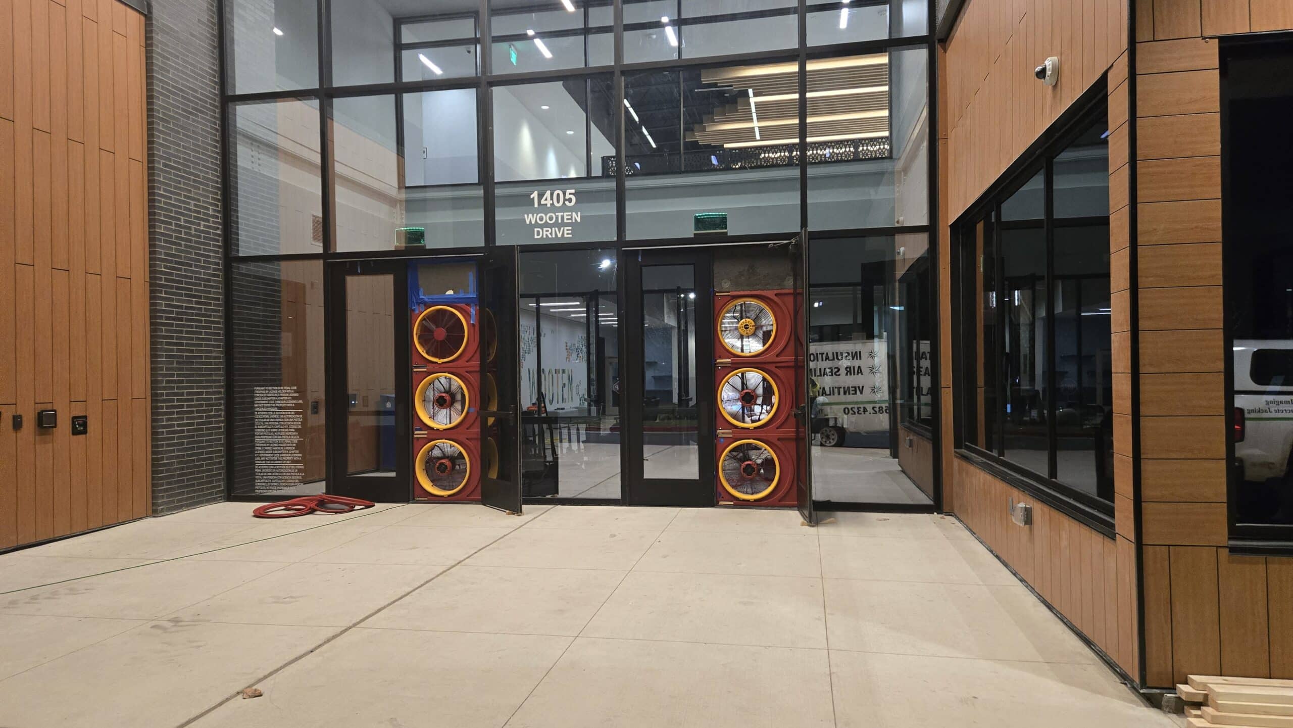 Commercial building lobby