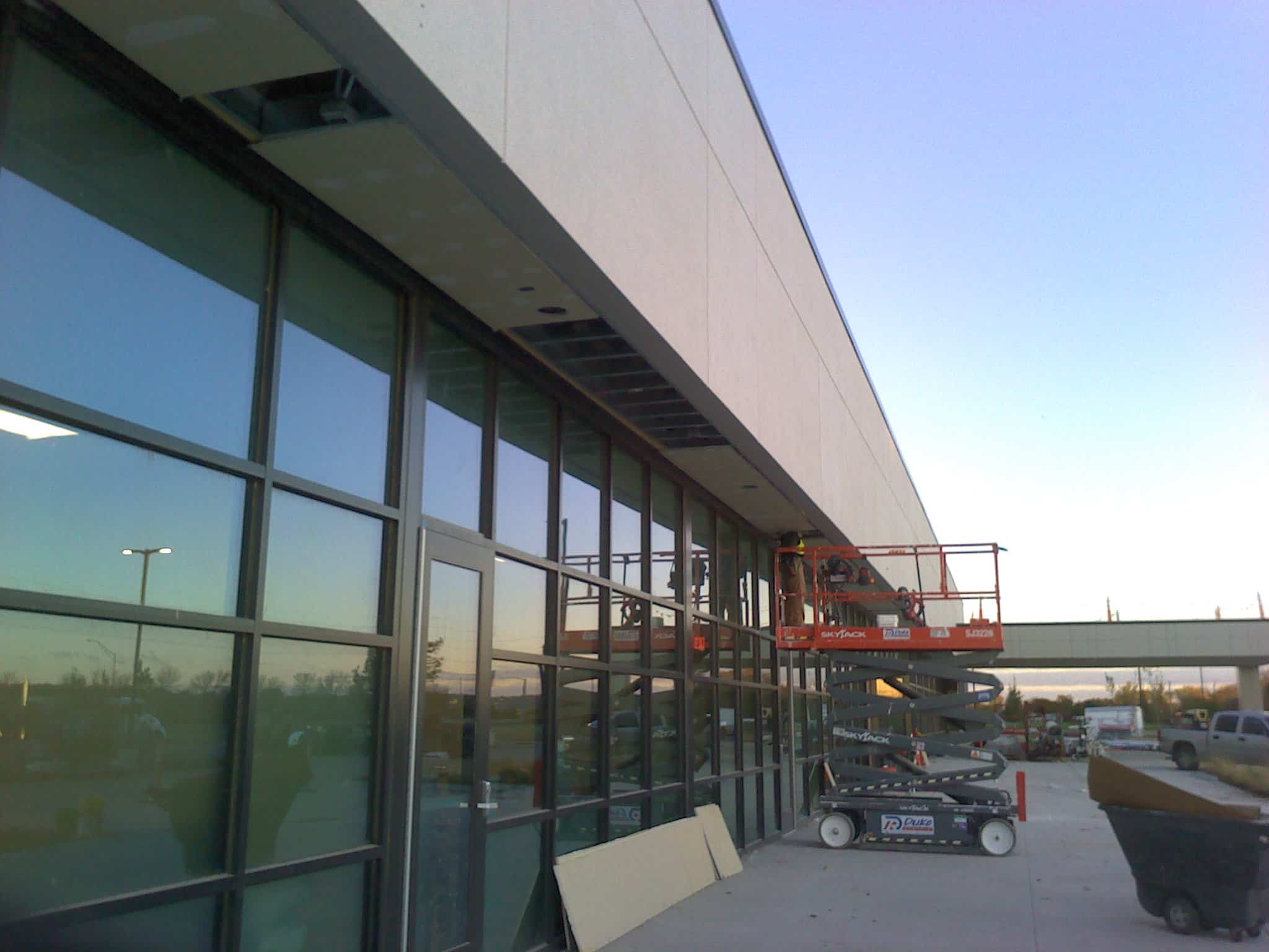 Work site on commercial building