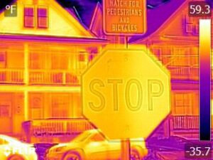 Infrared image of building exteriors (stop energy loss is a legacy company slogan!).